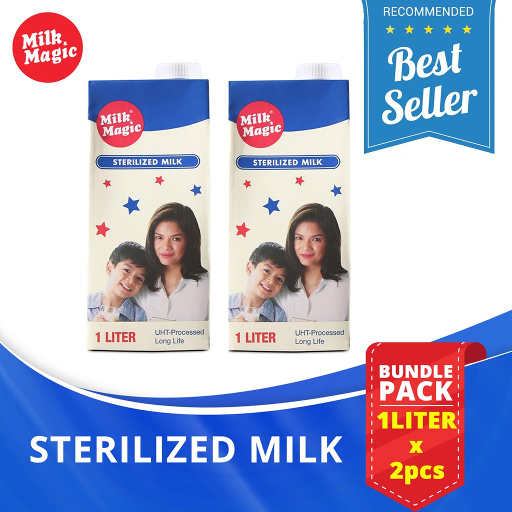 Milk Magic Sterilized Milk 1 Liter (Set of 2) Nutritious Health Drink
