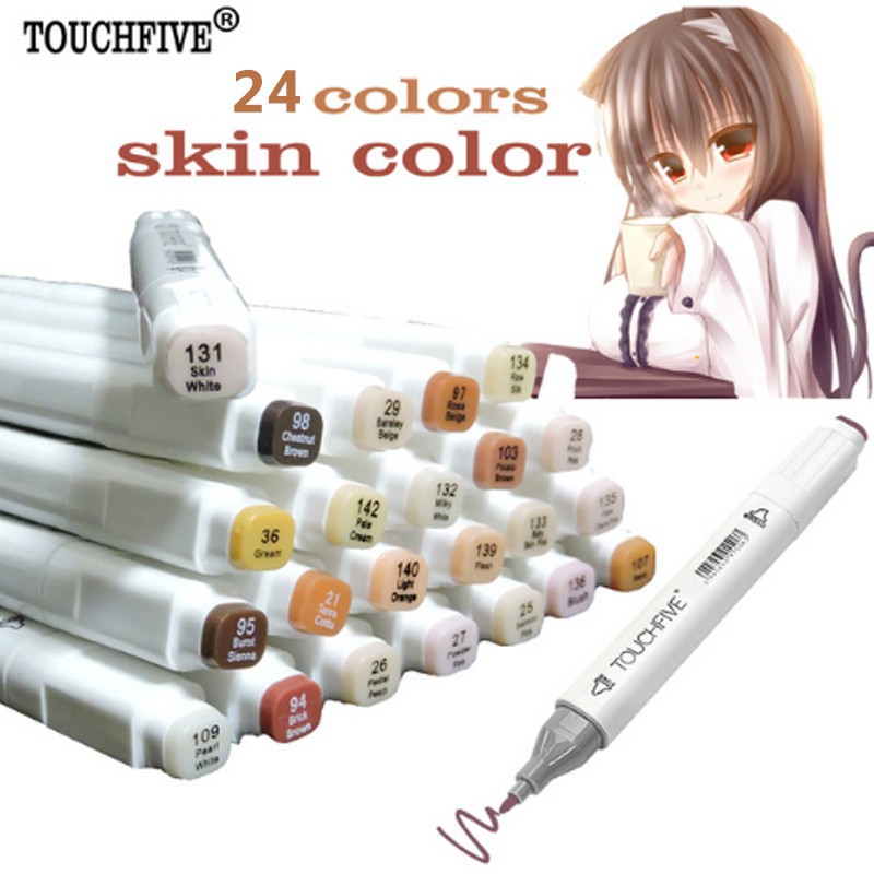 TouchFive 24 Colors Art Marker Pens Graphic Art Pens Shopee Philippines