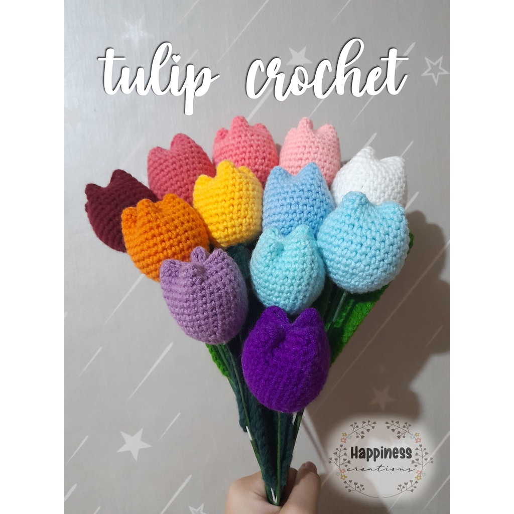 tulip flower crochet handmade Shopee Philippines