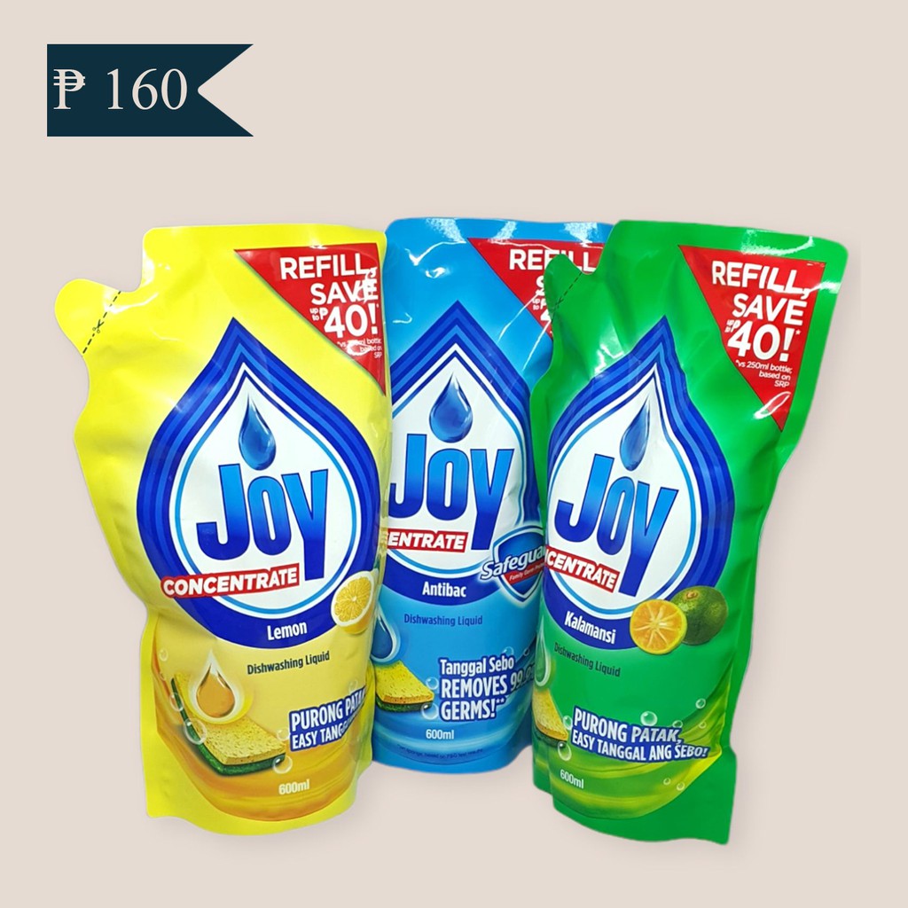 Joy Concentrate Dishwashing Liquid 580ml (refill) Shopee Philippines