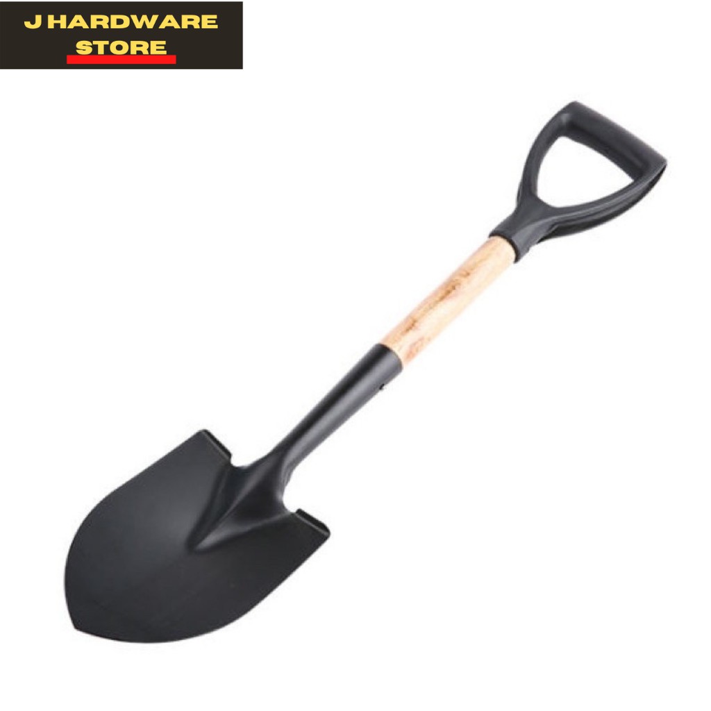 68cm Steel Shovel with wooden handle tip Shopee Philippines