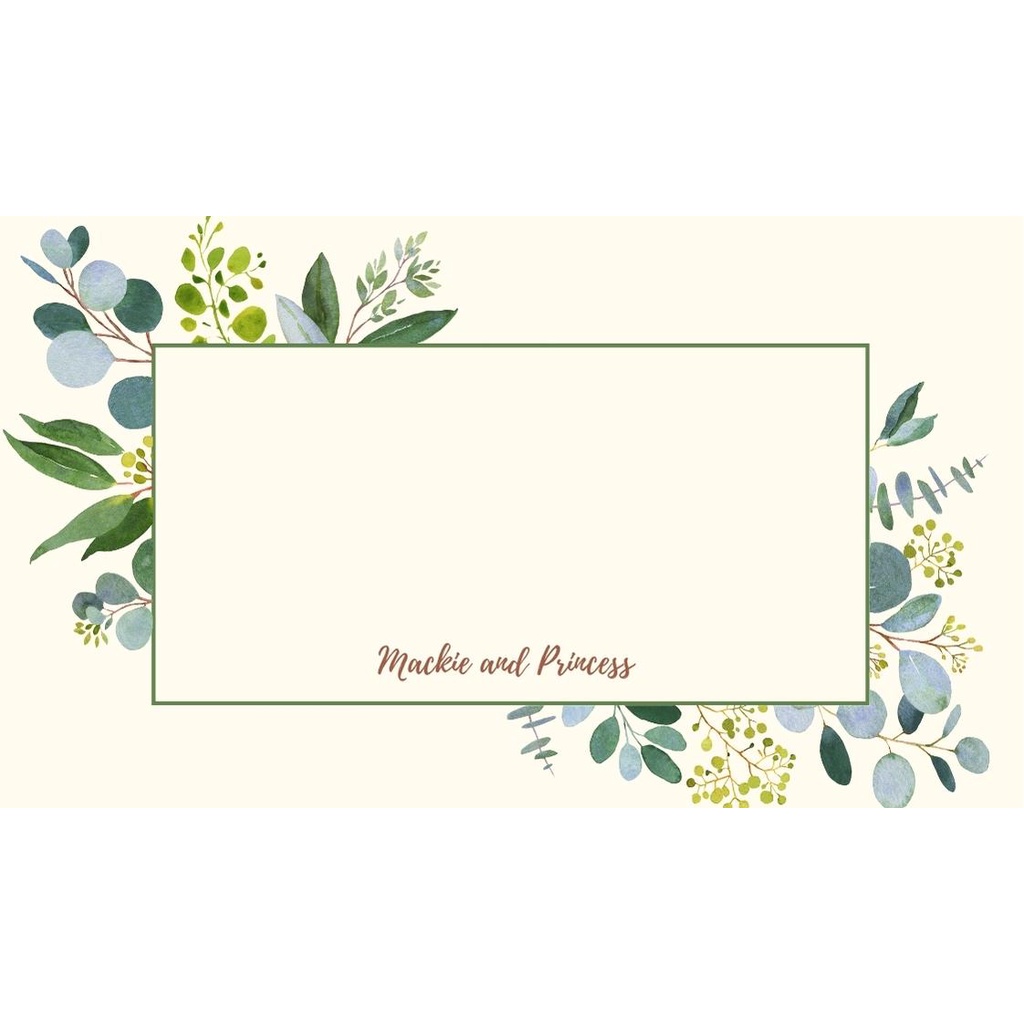 Personalized Gift Tag or Note Cards in Generic tag with leaves design