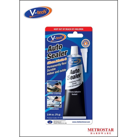VTech Auto Sealer Silicone Adhesive Sealant Windscreen Headlamp Brake