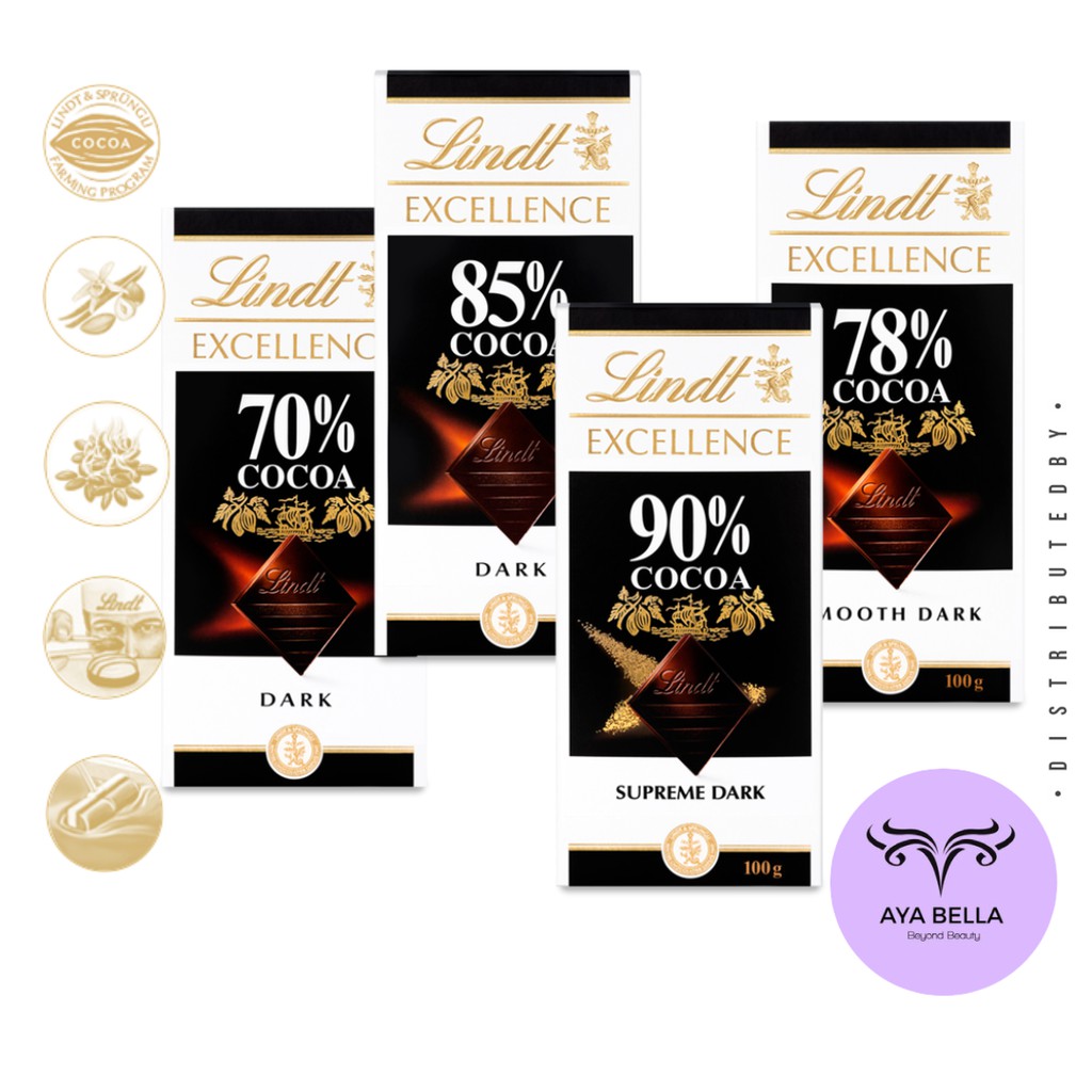 Lindt Excellence Premium Dark Chocolate Series Keto Approved Shopee