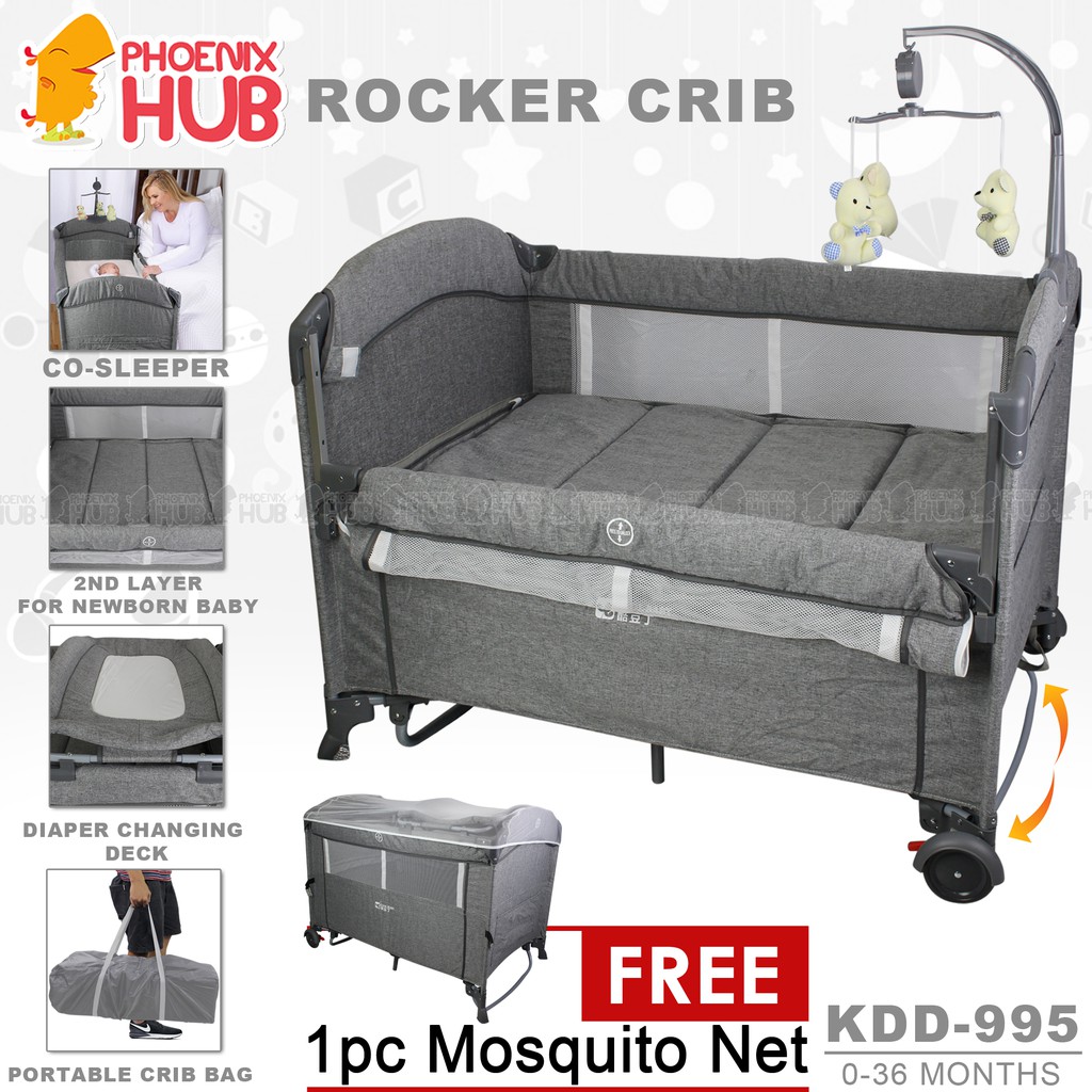 Phoenix Hub KDD995 Baby Crib Play Yard Playpen Baby Nursery Center