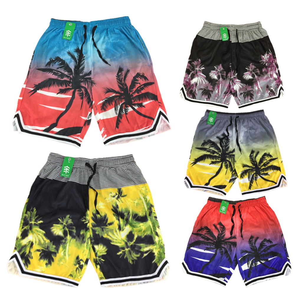 Men's Shorts Cotton Printed Assorted Drawstring 61204 Biztree with