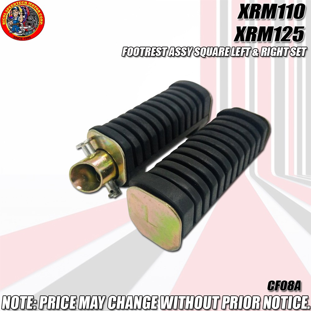 XRM 110/125 FOOTREST ASSY SQUARE LEFT/RIGHT (CF08A) Shopee Philippines