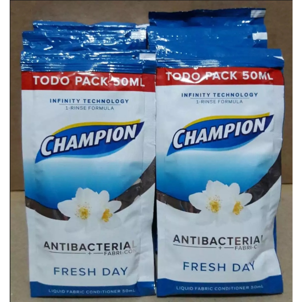 Champion Antibacterial Fabric Conditioner Fresh Day (50ml x 12sachet