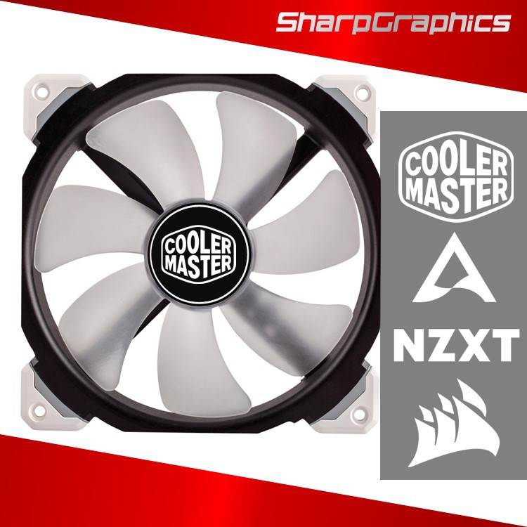 Sticker Cooler Master NZXT ARCTIC Corsair CPU 180mm Fan Sticker Decal