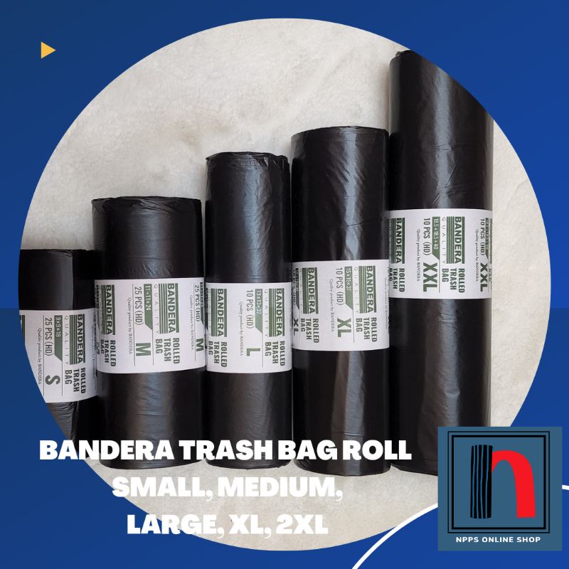 BANDERA TRASH BAG 2XL/ Garbage bag BLACK 18.5X18.5X40 INCHES Shopee