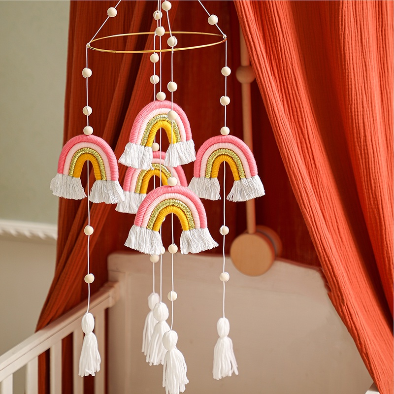 Five Rainbow Set Bed Bell Baby Bedtime Toy Rainbow Bed Bell Shopee Philippines