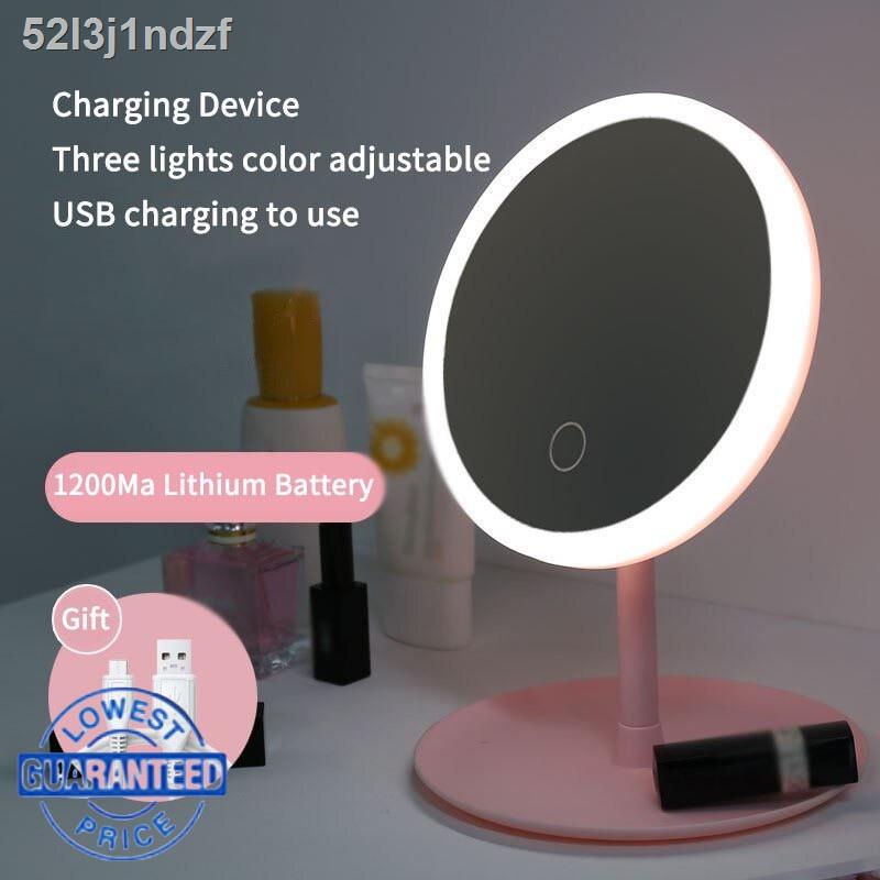XIPIN LED makeup mirror Storage LED Face Mirror Adjustable 3 colors