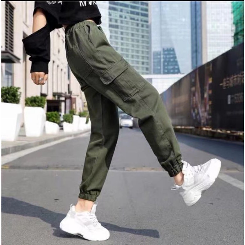 Korean Cargo Jogger pants for women Shopee Philippines