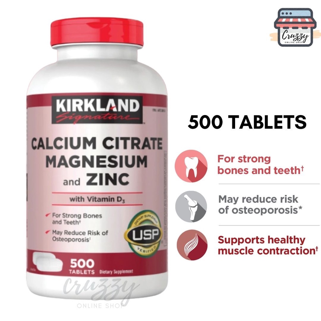 Kirkland Signature Calcium Citrate Magnesium and Zinc with Vitamin D3