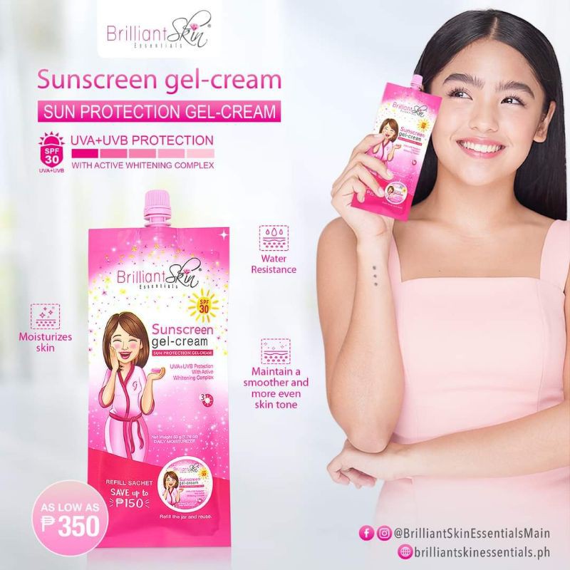 Brilliant Skin Sunscreen gelcream 50g Shopee Philippines