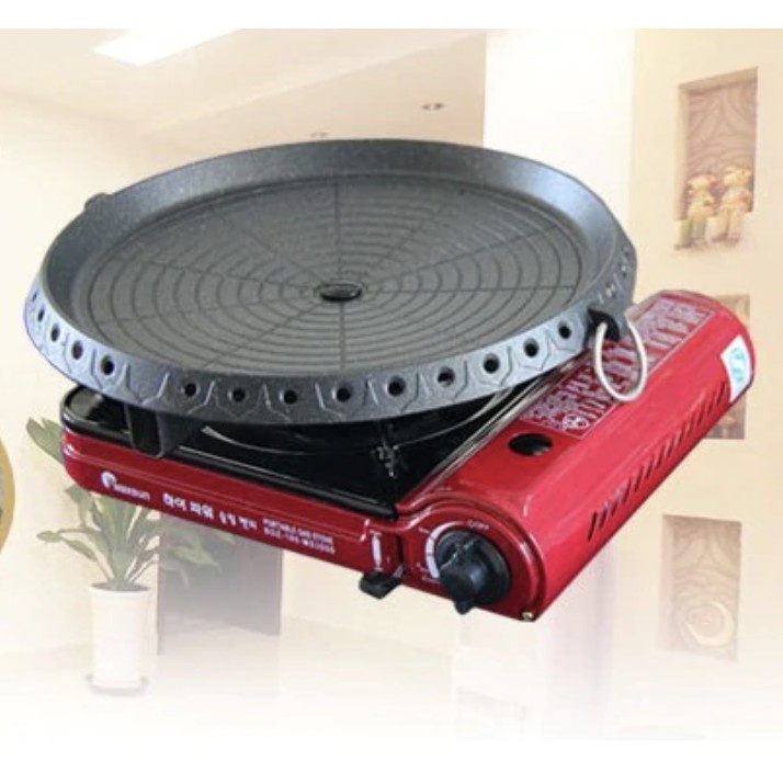 In stock Korean samgyupsal grill round shape stove top round bbq multi grill roaster top pan