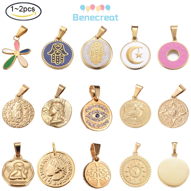 1pc or 2pc 304 Stainless Steel Coin Pendants Republique Francaise 1808