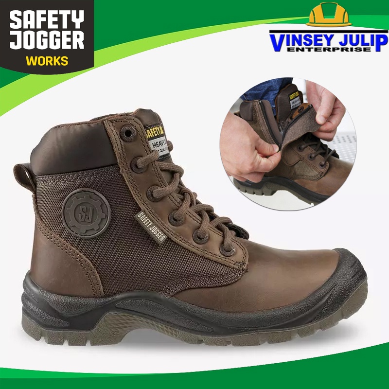Safety Jogger Rush S3 SRC Steel Toe Cap and Steel Midsole Safety Shoes (BROWN) Shopee Philippines