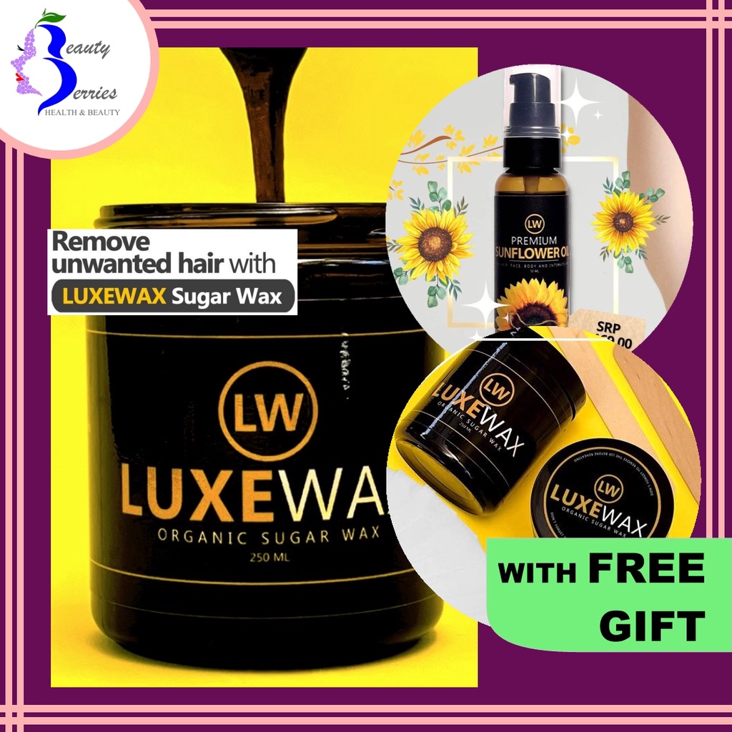 Luxewax Organic Sugar Wax Underarm Hair Removal, Leg Hair Removal