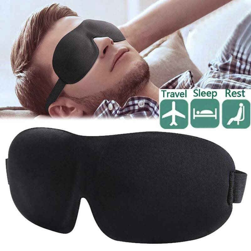 3D Eye Mask Soft Padded Sleep Travel Shade Cover Rest Relax Sleeping