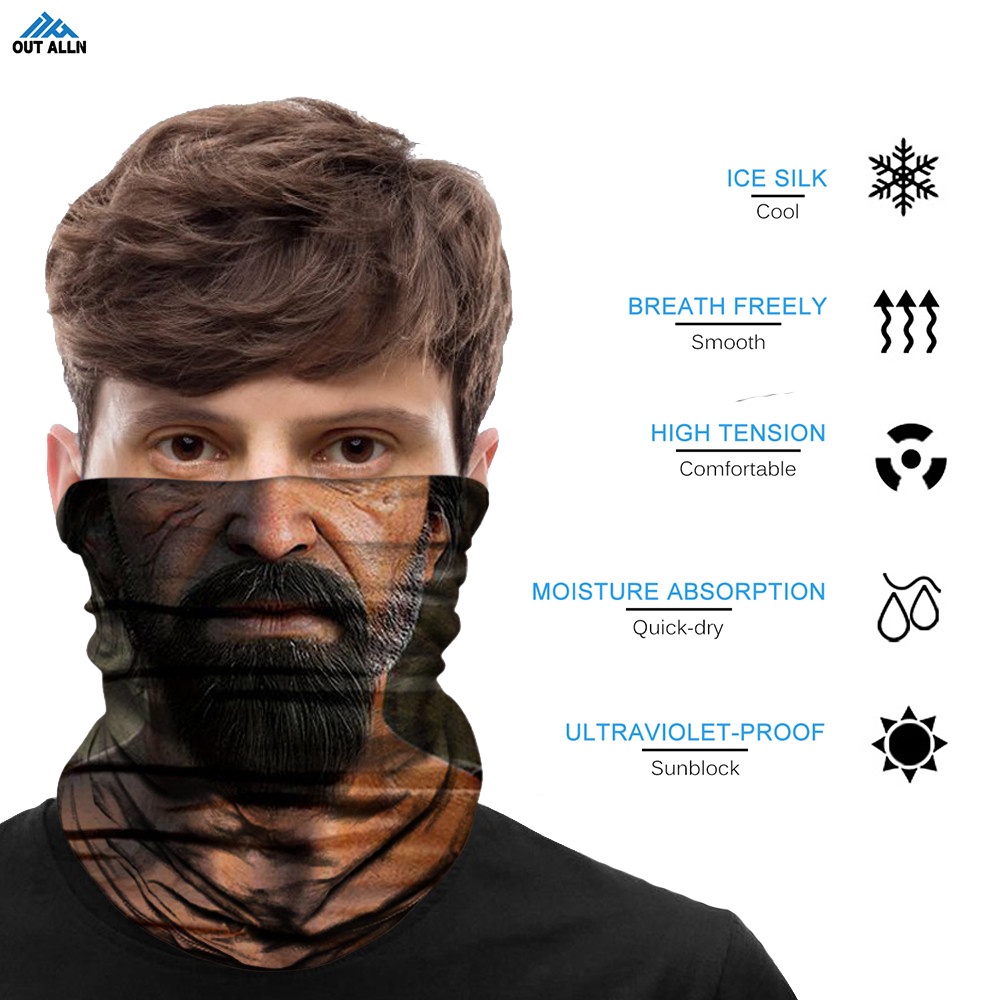 Cycling Neck Gaiter Motorcycle Face Shield Headband Half Mask Bandana