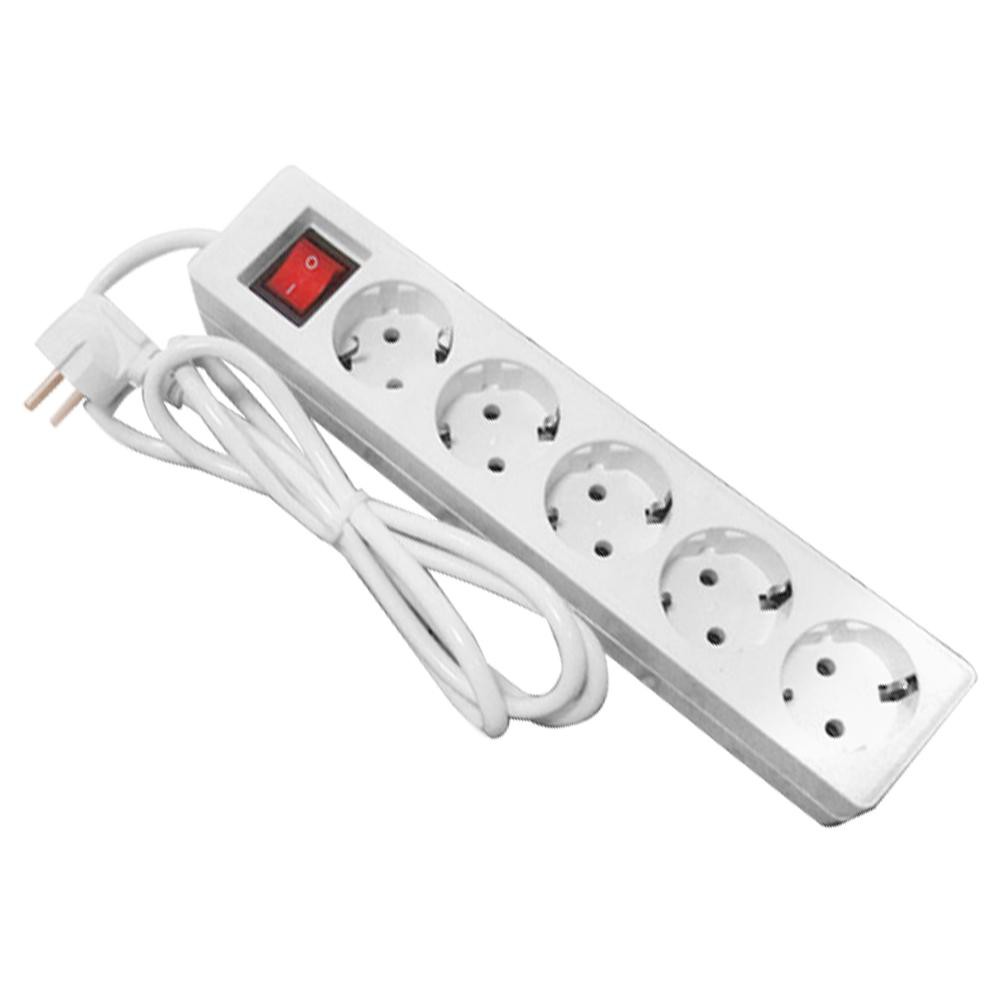 Power Extension Cord 5 hole Type F (5m) (WHITE) Shopee Philippines