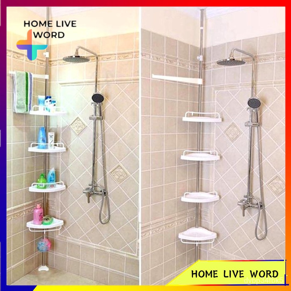 4Layer Bathroom Corner Shelves Rack Bathtub Shower Caddy Holder Shelf