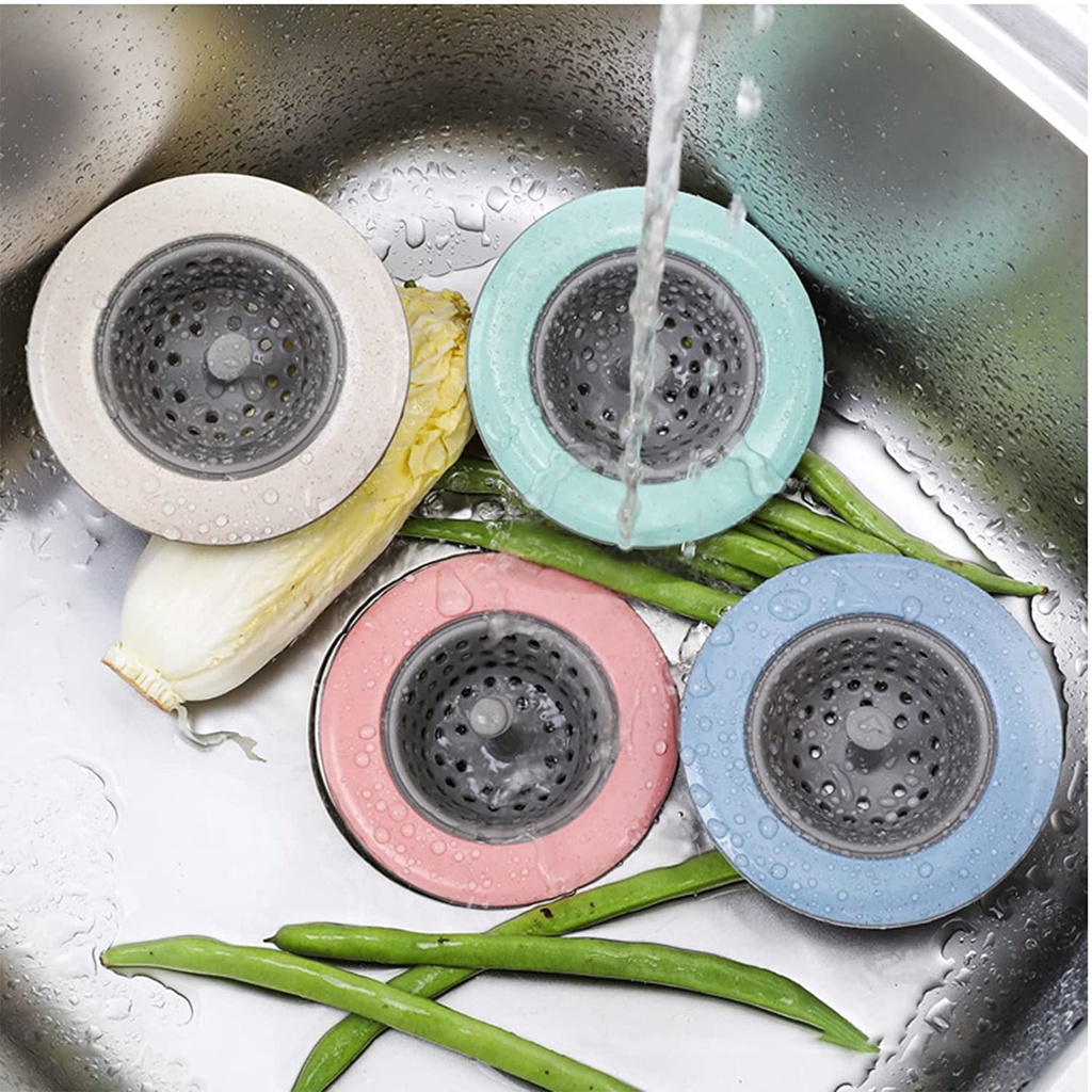 Silicone Kitchen Sink Drain Strainer, Rubber Sink Food Catcher Drain