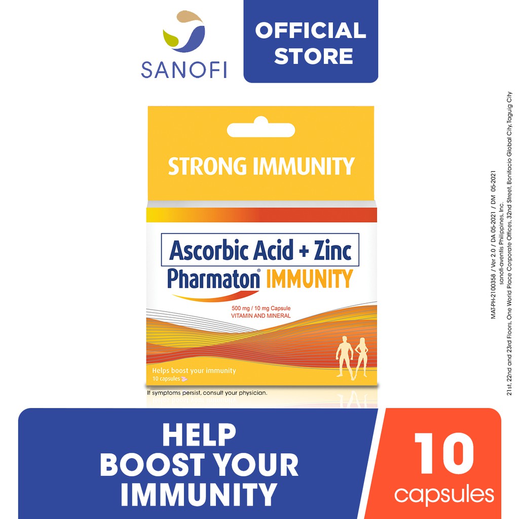 Pharmaton Immunity Ascorbic Acid + Zinc 10 Capsules Shopee Philippines