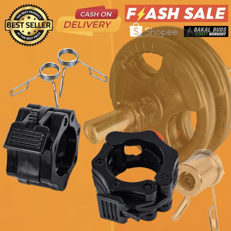 olympic standard barbell Collars collar PER PIECE chrome spring plastic