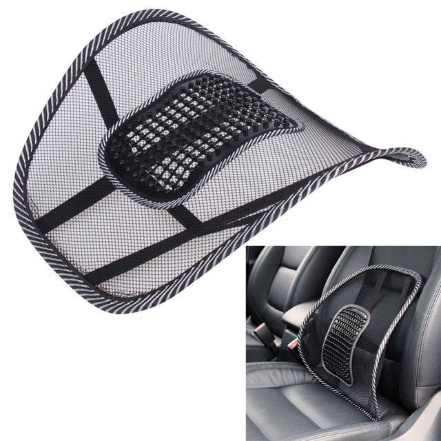 Mesh Lumbar Lower Back Support Car Seat Chair Cushion Pad Massage Ventilated Back