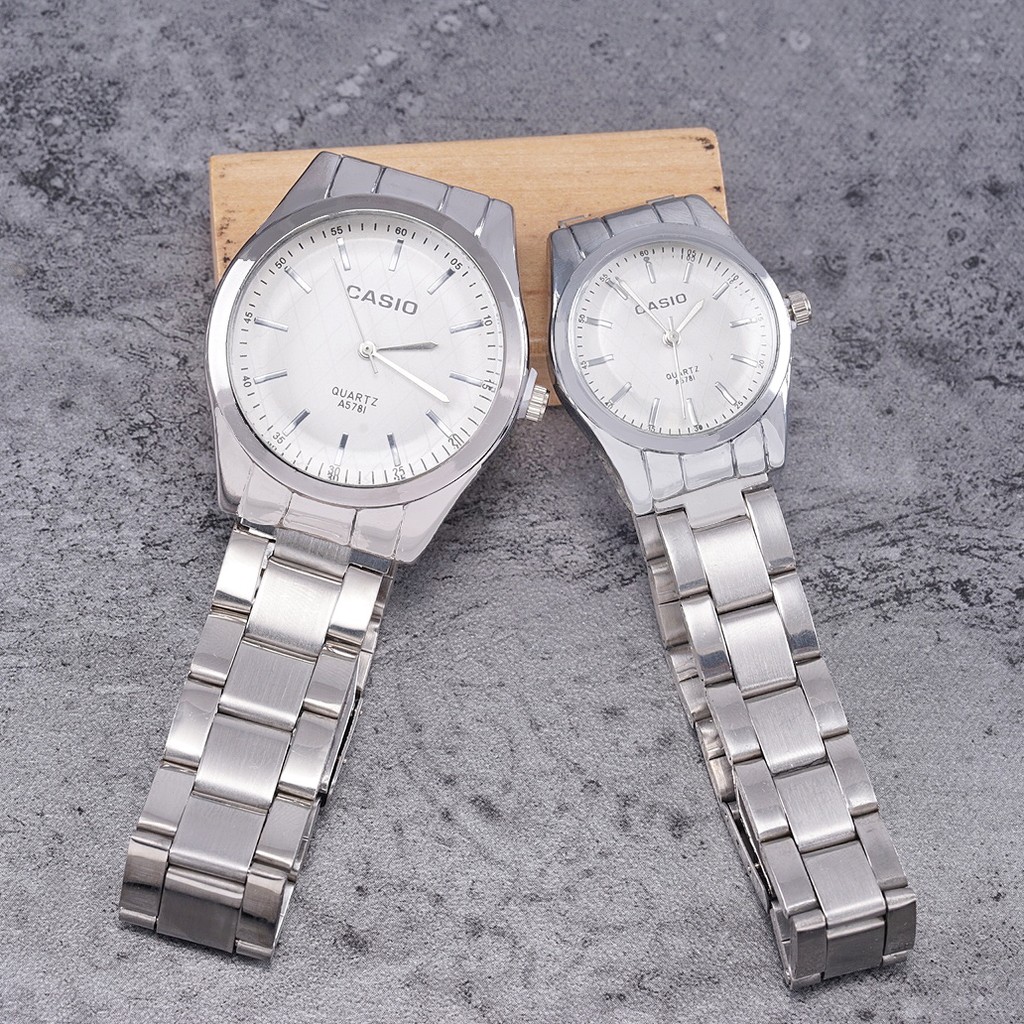 CASIO steel silver fashion couple watch CA28CPCHP