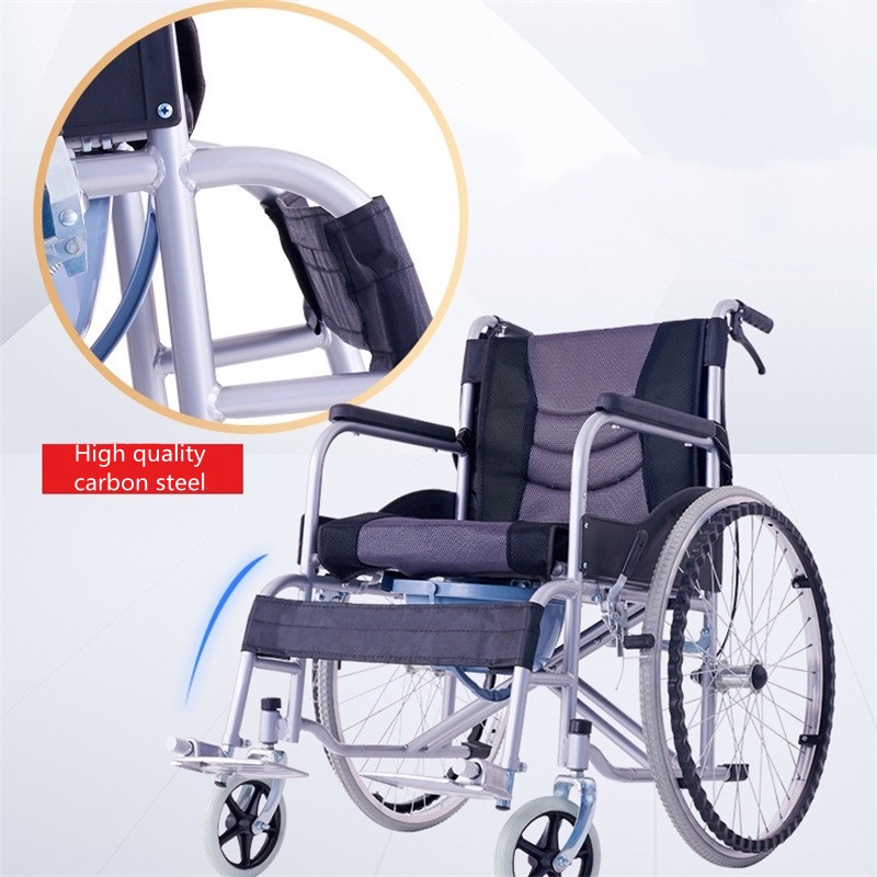 Functional Medical Wheelchair Hand Push Semirecumbent Full Recumbent