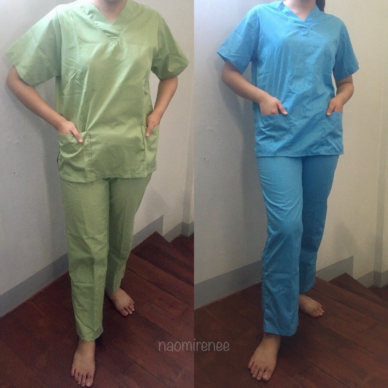 Scrub Suit Set Plain V Neck (Scrubs) Shopee Philippines