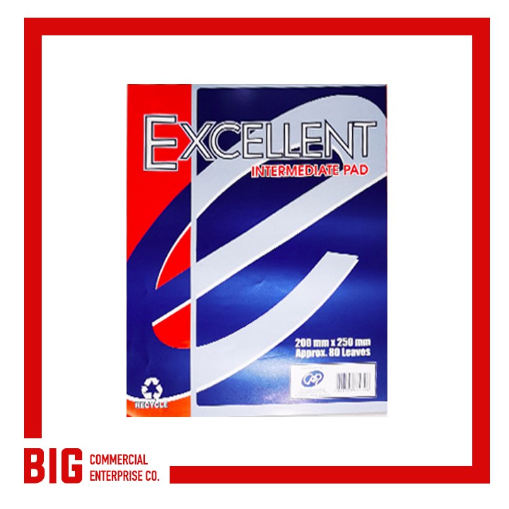 Big Commercial EXCELLENT Intermediate Pad Paper (80 leaves) P20/pad