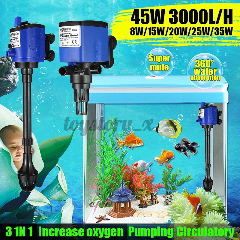 220240V 3 IN 1 Submersible Water Pump Aquarium Oxygen