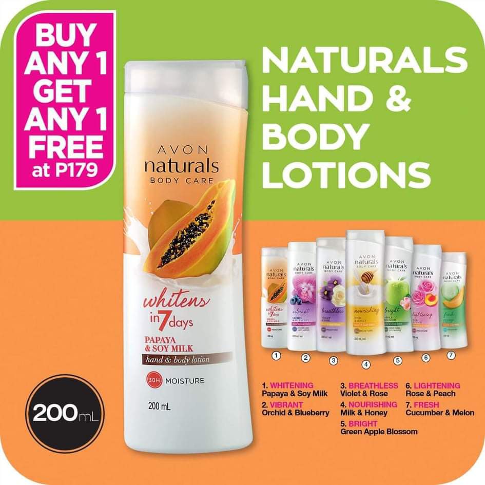 Avon Naturals Lotion 200mL 400mL 750mL Shopee Philippines