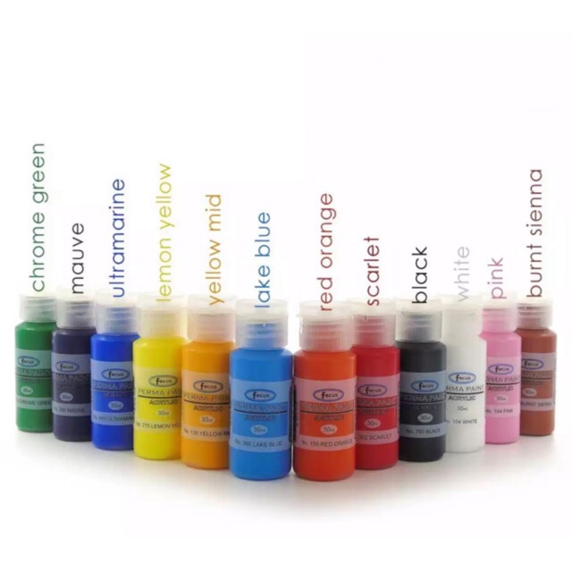 Focus Perma Acrylic Paint per piece (30ml) Shopee Philippines