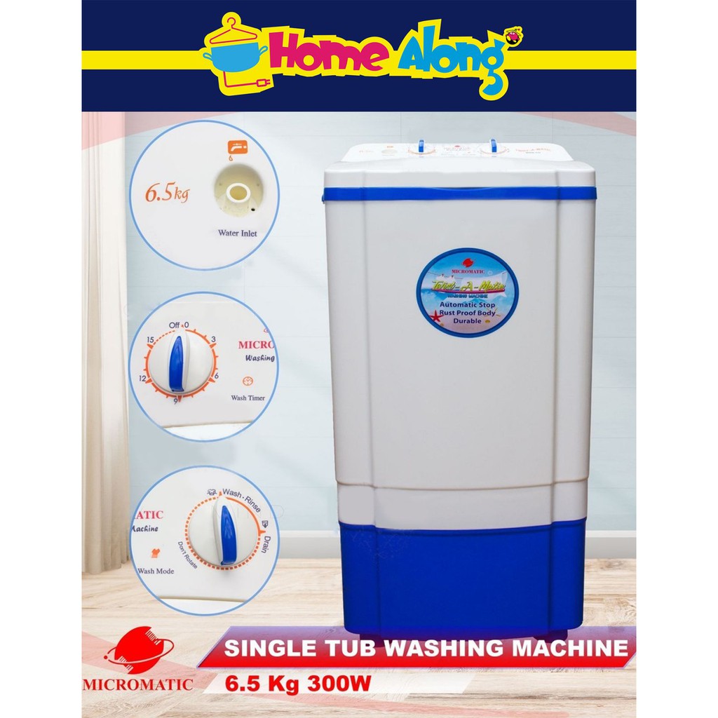 Micromatic Single Tub Washing Machine 6.5kg MWM650 Shopee Philippines