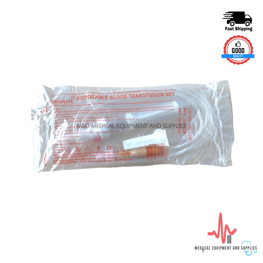 Surgitech Blood Transfusion Set / BT Set 1piece Shopee Philippines