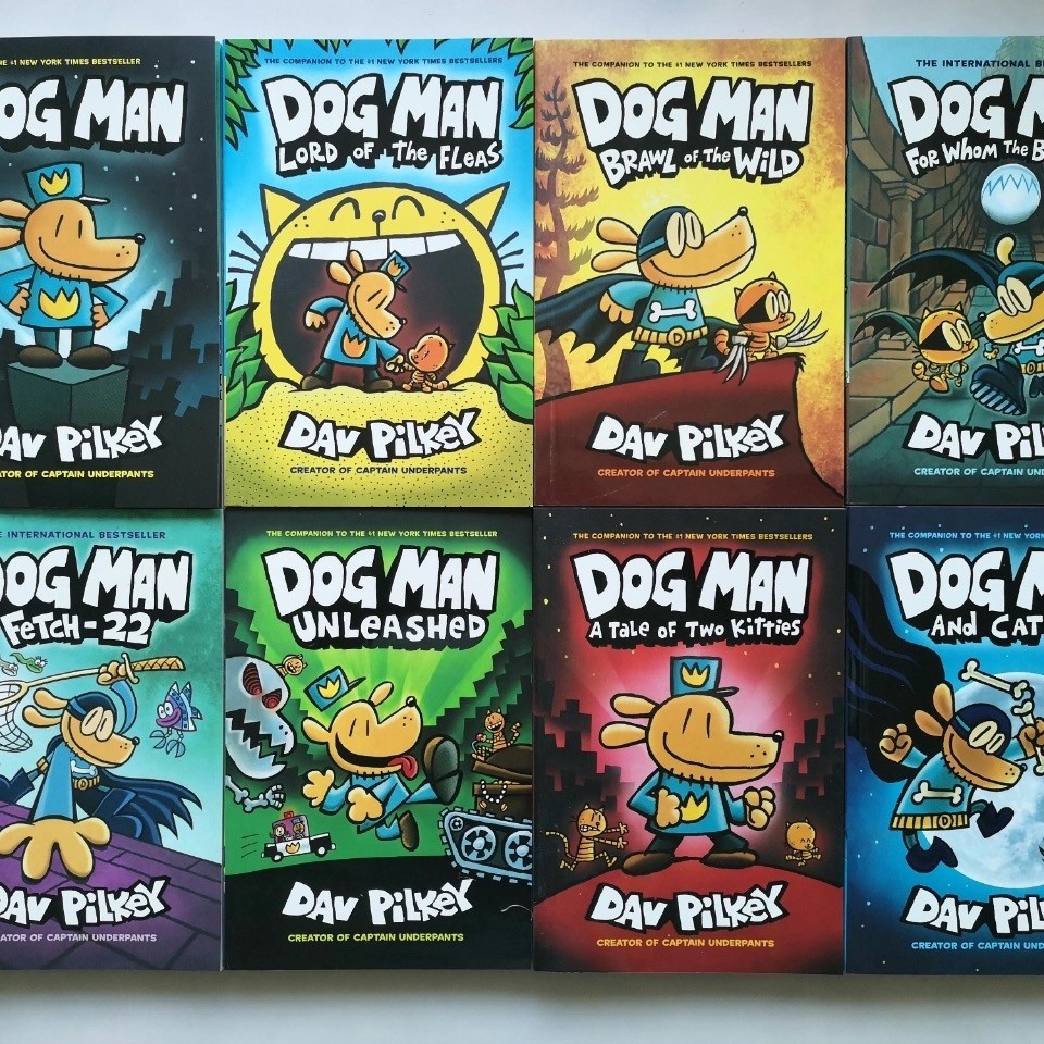Dog man comic book softcover Books set by Dav Pilkey children books
