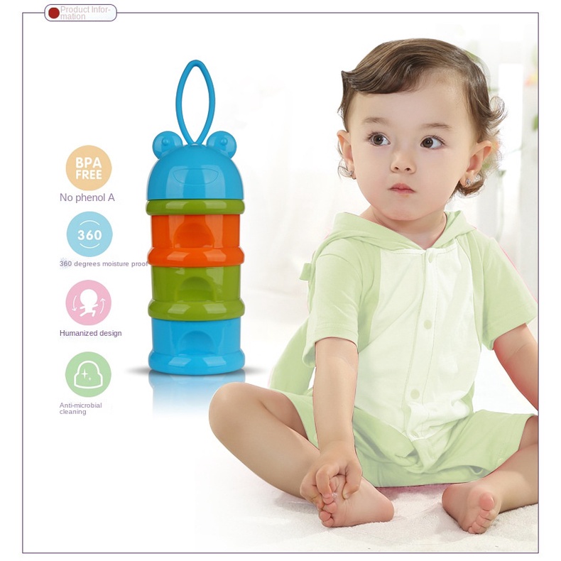 Milk Powder Box Portable ThreeLayer Sealed LargeCapacity Mini Milk