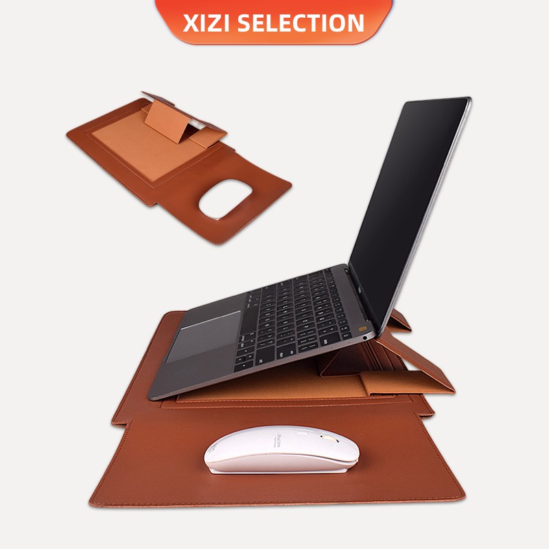 2 in 1 PU Laptop Stand Bag Waterproof Laptop Bag 13.3/14.1/15.4