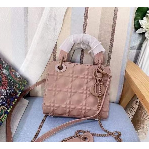 17cm Mini D*** Bag Cannage Calfskin with Diamond Motif ( DDIAMOND ) Shopee Philippines