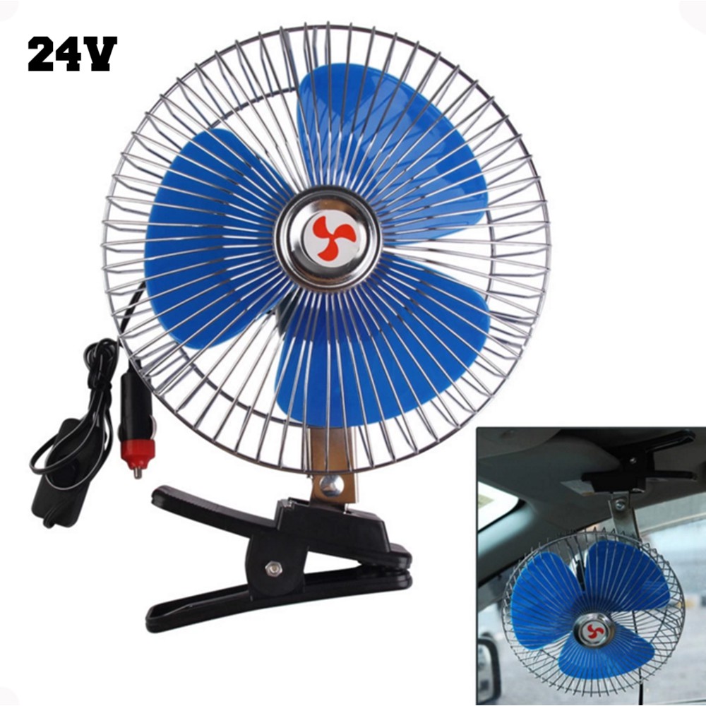 12V / 24V ClipOn Car Fan Portable Mini Vehicle Cooler Window Dashboard