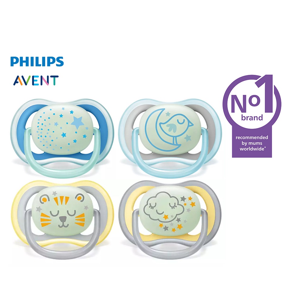 Philips AVENT 18m+ Glow in the Dark Ultra Air Night Time Pacifier, 2