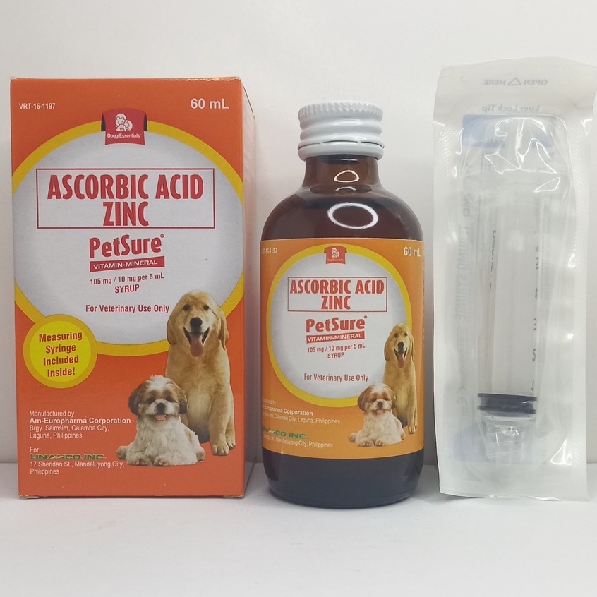 [VET SUPPORT] 1 BOX PETSURE ASCORBIC ACID WITH ZINC VITAMIN C FOR DOG
