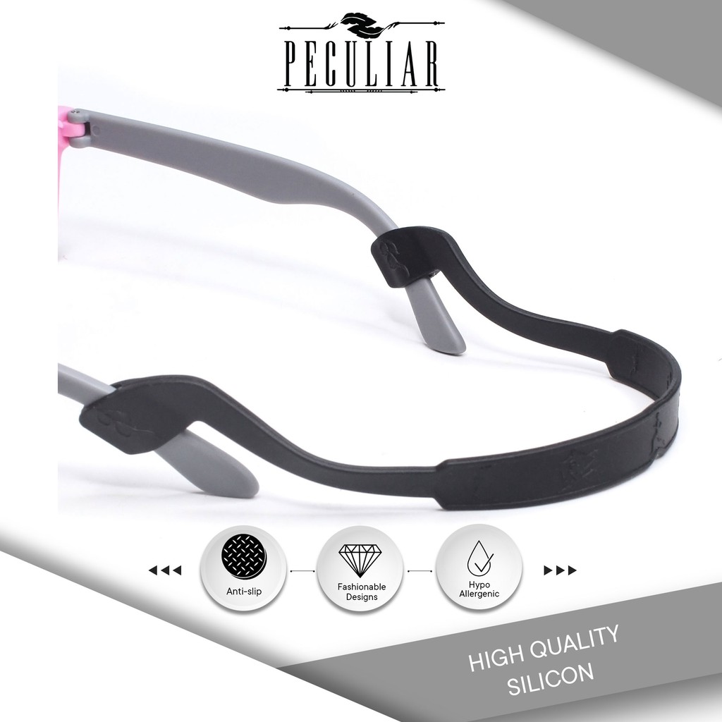 Peculiar S100 Silicon Rubber Eyeglass Strap End Tips Anti Slip Ear Grip