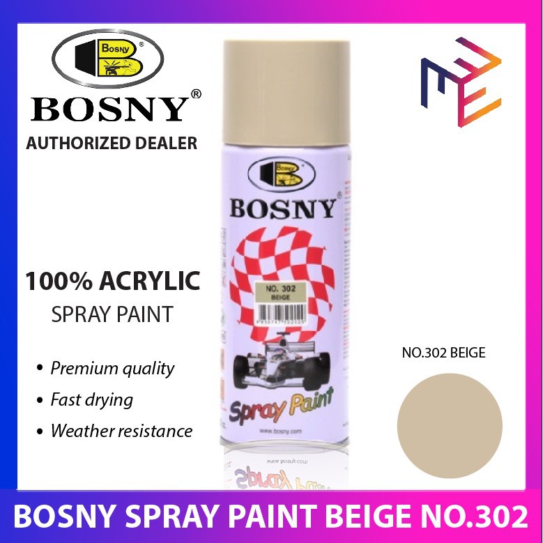 Bosny 100 Acrylic Spray Paint Beige No.302 *WINLAND* Shopee Philippines