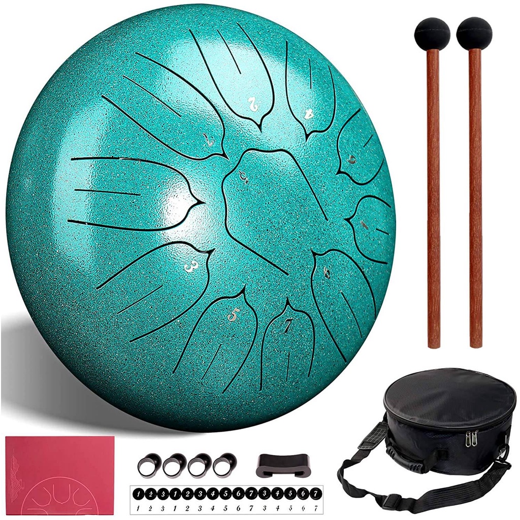 Hluru Lotus Ethereal Steel Tongue Drum Handpan Musical Percussion